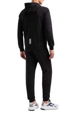 Survêtement Emporio Armani EA7 avec capuche noir pour homme