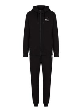 Survêtement Emporio Armani EA7 avec capuche noir pour homme