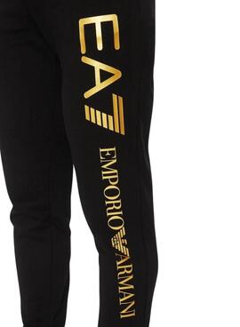 Pantalon Emporio Armani EA7 noir et doré pour homme