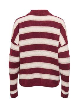 Polo en punto rayé pour femme Only Talio.