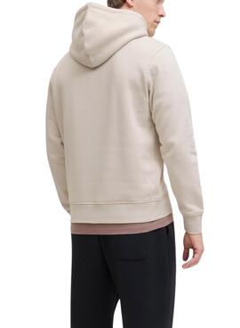 Sweatshirt Jack and Jones Soho beige pour homme.