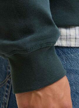 Sweat-shirt Jack and Jones Bleecker vert pour homme
