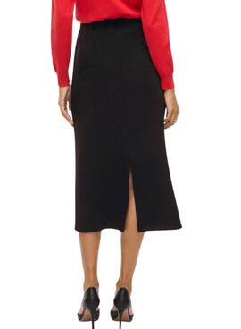 Jupe midi noire Vila Visiffi pour femme