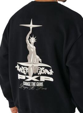 Sweatshirt Project x Paris Heart noire pour homme
