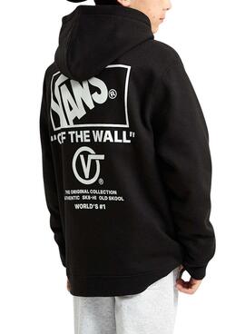 Sweat à capuche Vans Stockpile noir pour fille et garçon