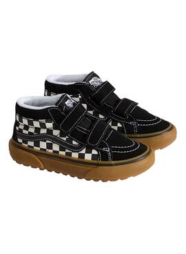 Chaussures Vans SK8-Mid noires pour filles et garçons