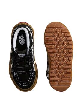 Chaussures Vans SK8-Mid noires pour filles et garçons