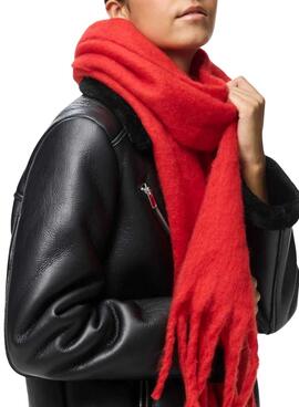 Écharpe Pieces Bea Narrow rouge pour femme