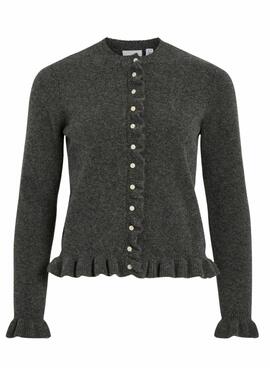 Veste grise Vila Vijacia avec volants pour femme