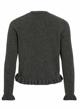 Veste grise Vila Vijacia avec volants pour femme