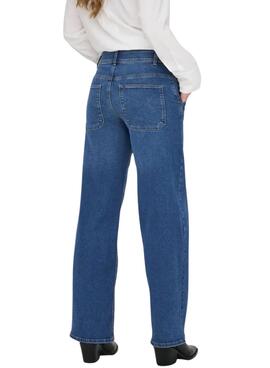 Jean large à jambe large Only Astoria en bleu moyen pour femme