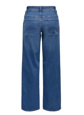 Jean large à jambe large Only Astoria en bleu moyen pour femme