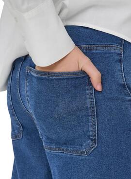 Jean large à jambe large Only Astoria en bleu moyen pour femme