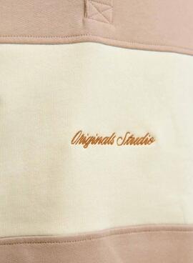 Polo Jack and Jones Norrebro camel et beige pour homme