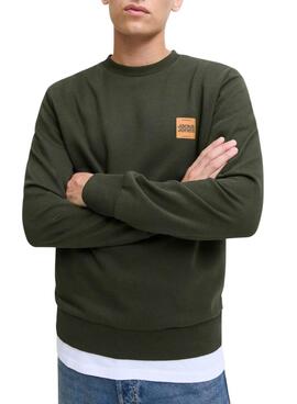Sweat-shirt Jack and Jones Brandy vert pour homme