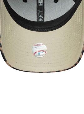 Casquette New Era léopard en velours 9FORTY pour femme