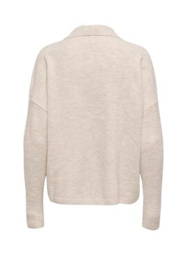 Polo en maille Only Talio beige pour femme