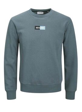 Sweat à capuche Jack and Jones Pam gris pour homme