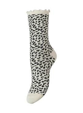 Ensemble de 3 chaussettes léopard Pieces pour femme.