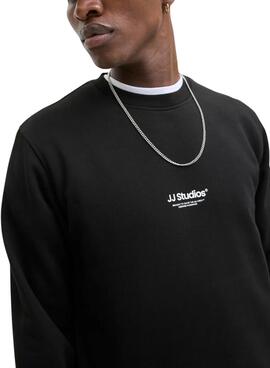 Sweatshirt Jack and Jones Soho JJ Studios noir pour homme