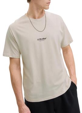 T-shirt Jack and Jones Soho beige pour homme