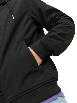 Sweat à capuche zippé Jack and Jones Basic noir pour homme