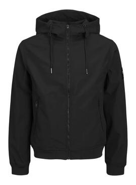 Sweat à capuche zippé Jack and Jones Basic noir pour homme