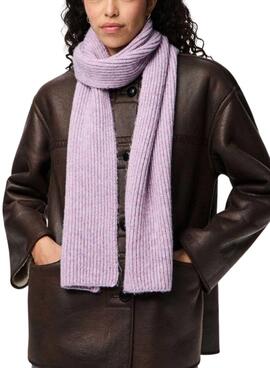 Écharpe Pieces Milla malva pour femme