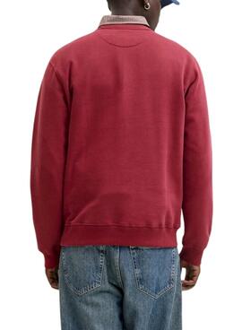 Sweat-shirt Jack and Jones Bleecker rouge pour homme