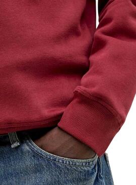 Sweat-shirt Jack and Jones Bleecker rouge pour homme