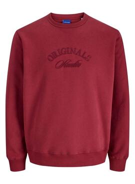 Sweat-shirt Jack and Jones Bleecker rouge pour homme