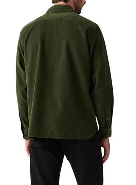 Chemise Levis Jackson Worker en velours côtelé vert pour homme