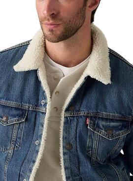 Veste en jean Levis Type 3 Sherpa Trucker pour homme