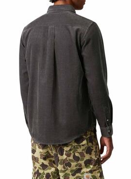 Chemise en velours côtelé gris Carhartt Madison pour homme
