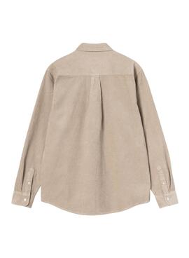 Chemise en velours côtelé beige Carhartt Madison pour homme