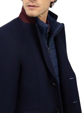 Manteau El Ganso en laine marine avec doublure matelassée pour homme