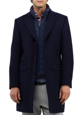 Manteau El Ganso en laine marine avec doublure matelassée pour homme