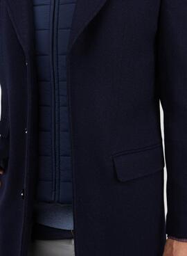 Manteau El Ganso en laine marine avec doublure matelassée pour homme