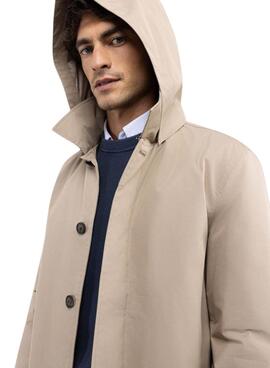 Imperméable El Ganso matelassé beige pour homme