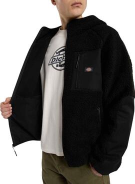 Polaire Dickies Central avec capuche noir pour homme