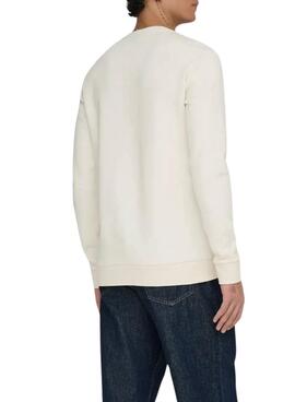 Sweatshirt Only and Sons Kyrie blanc pour homme