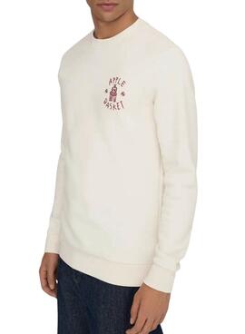 Sweatshirt Only and Sons Kyrie blanc pour homme