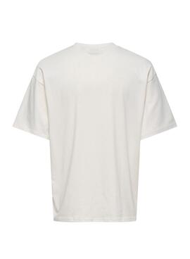 T-shirt Only and Sons Kyrie blanc pour homme