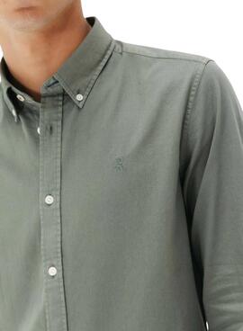 Chemise El Pulpo Casual en sergé vert pour homme