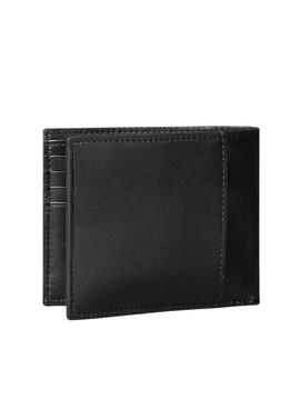 Portefeuille Calvin Klein Bold CK en cuir noir avec porte-monnaie pour homme