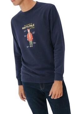 Sweatshirt El Pulpo North Pole Outfit bleue pour homme