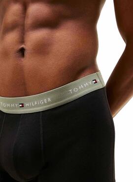 Pack de 3 caleçons Tommy Hilfiger Trunk avec logo noir à la taille pour homme