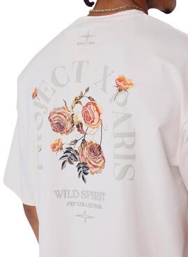 T-shirt Project x Paris Roses beige pour homme.