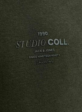 Sweat à capuche Jack and Jones Jin vert pour enfant