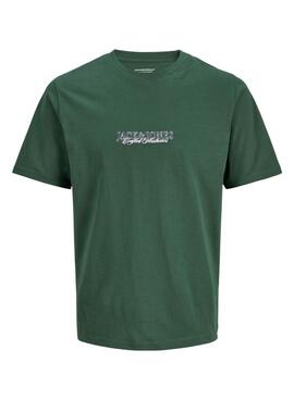 T-shirt Jack and Jones Bleecker verde pour enfant